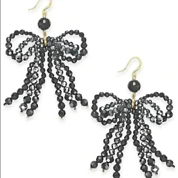 INC International Concepts Jewelry - INC new Gold Tone Beaded Bow chandelier Ea…